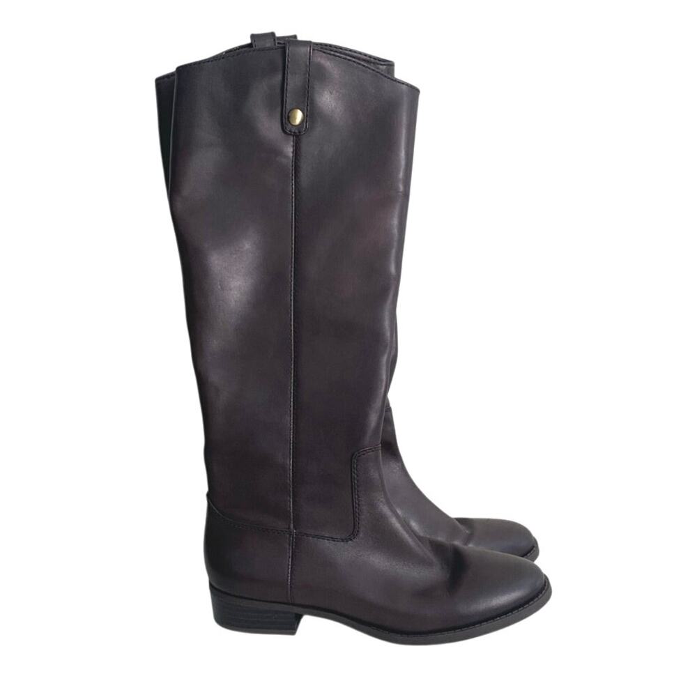 INC FAWNE LEATHER UPPER HIGH Boot size 9 1/2 brown